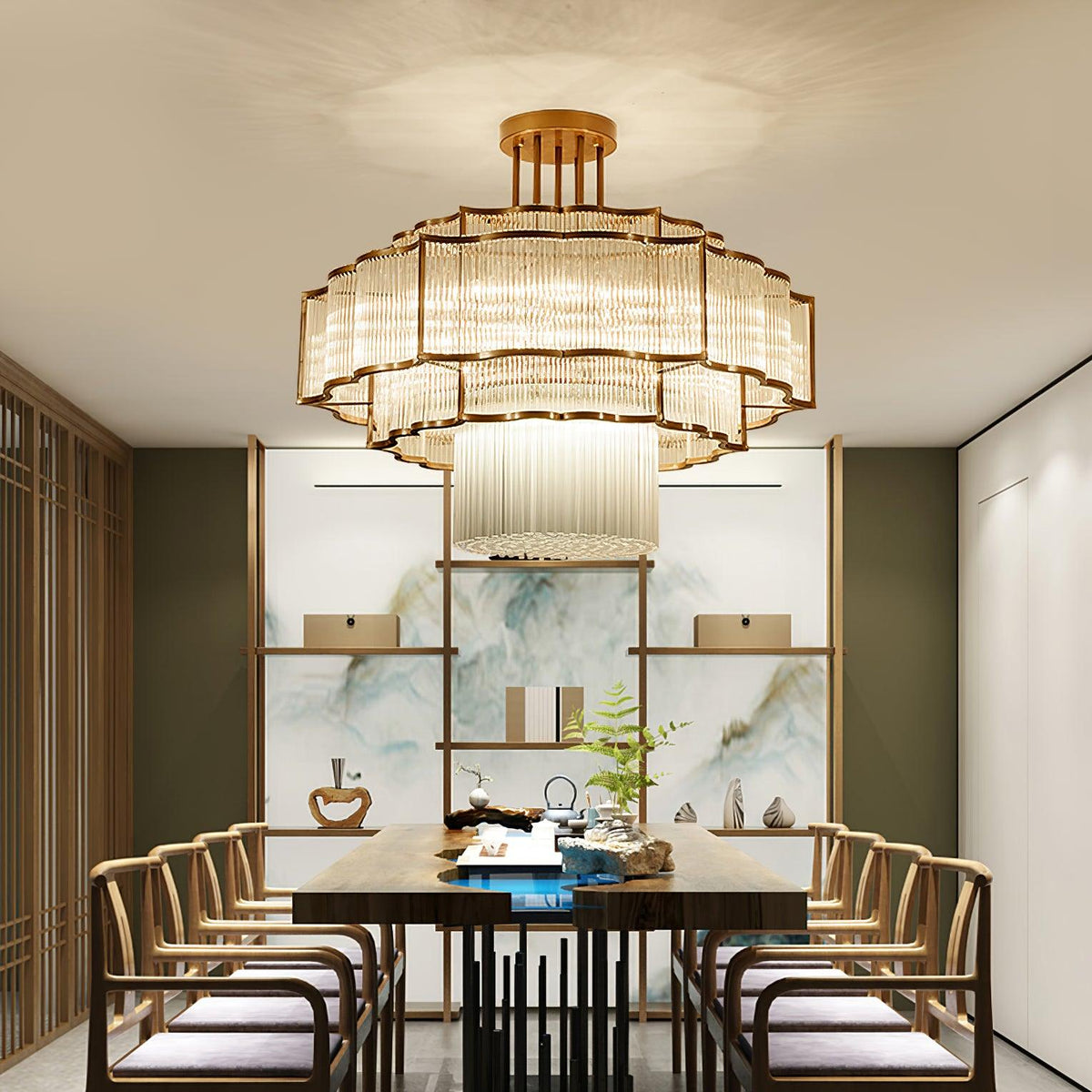 Lustre Tiare en cristal et fer – vue 23
