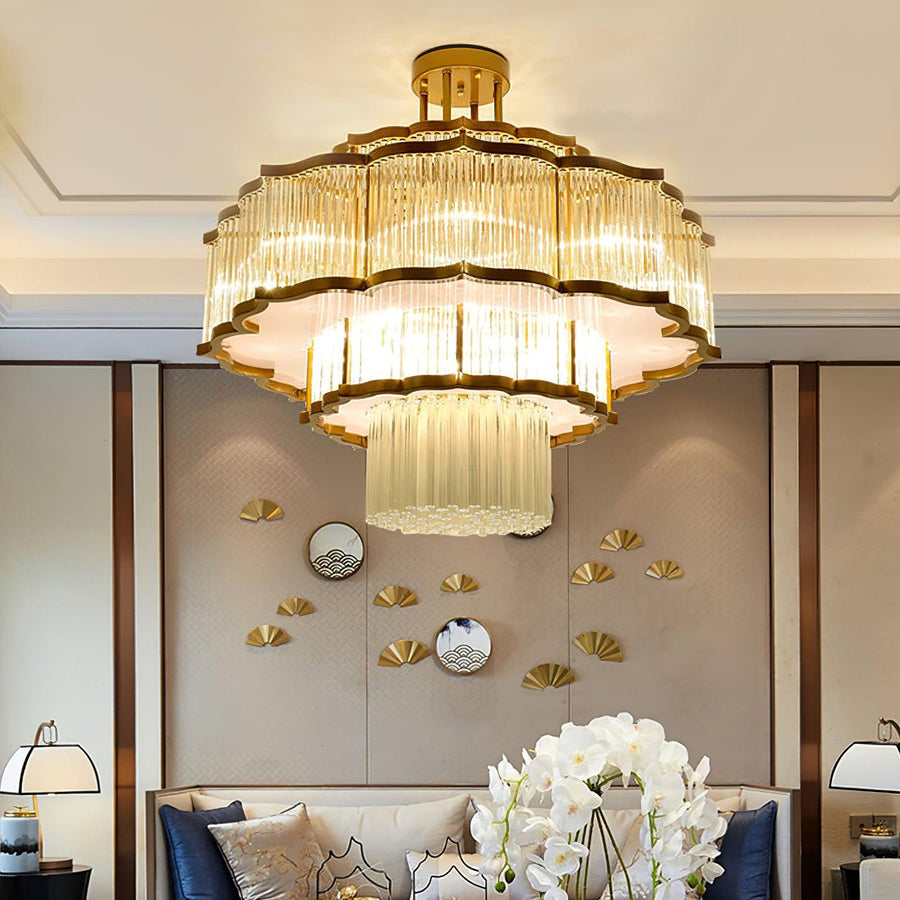 Lustre Tiare en cristal et fer – vue 2
