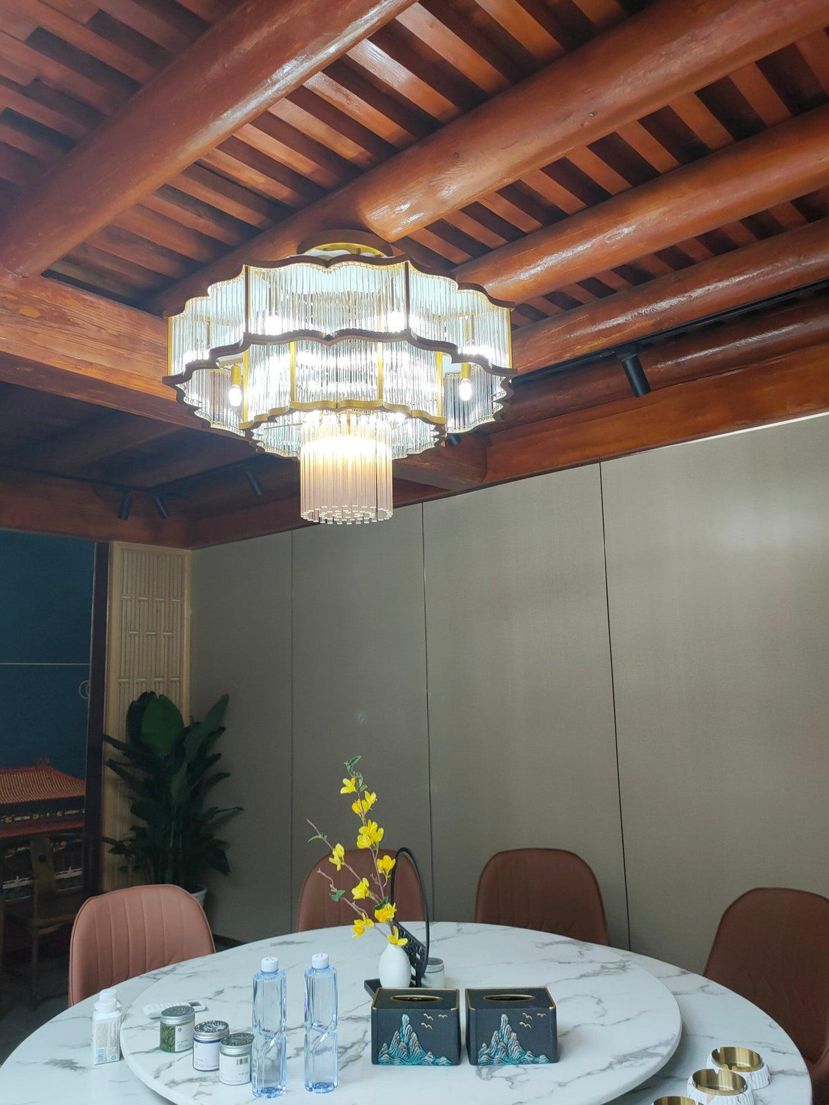 Lustre Tiare en cristal et fer – vue 8