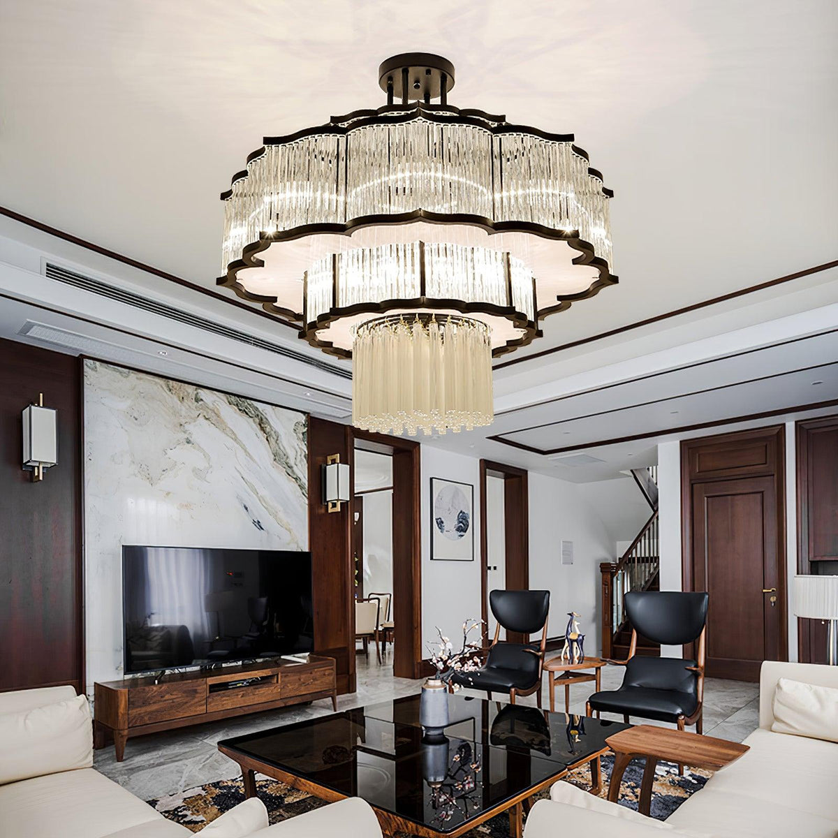 Lustre Tiare en cristal et fer – vue 27