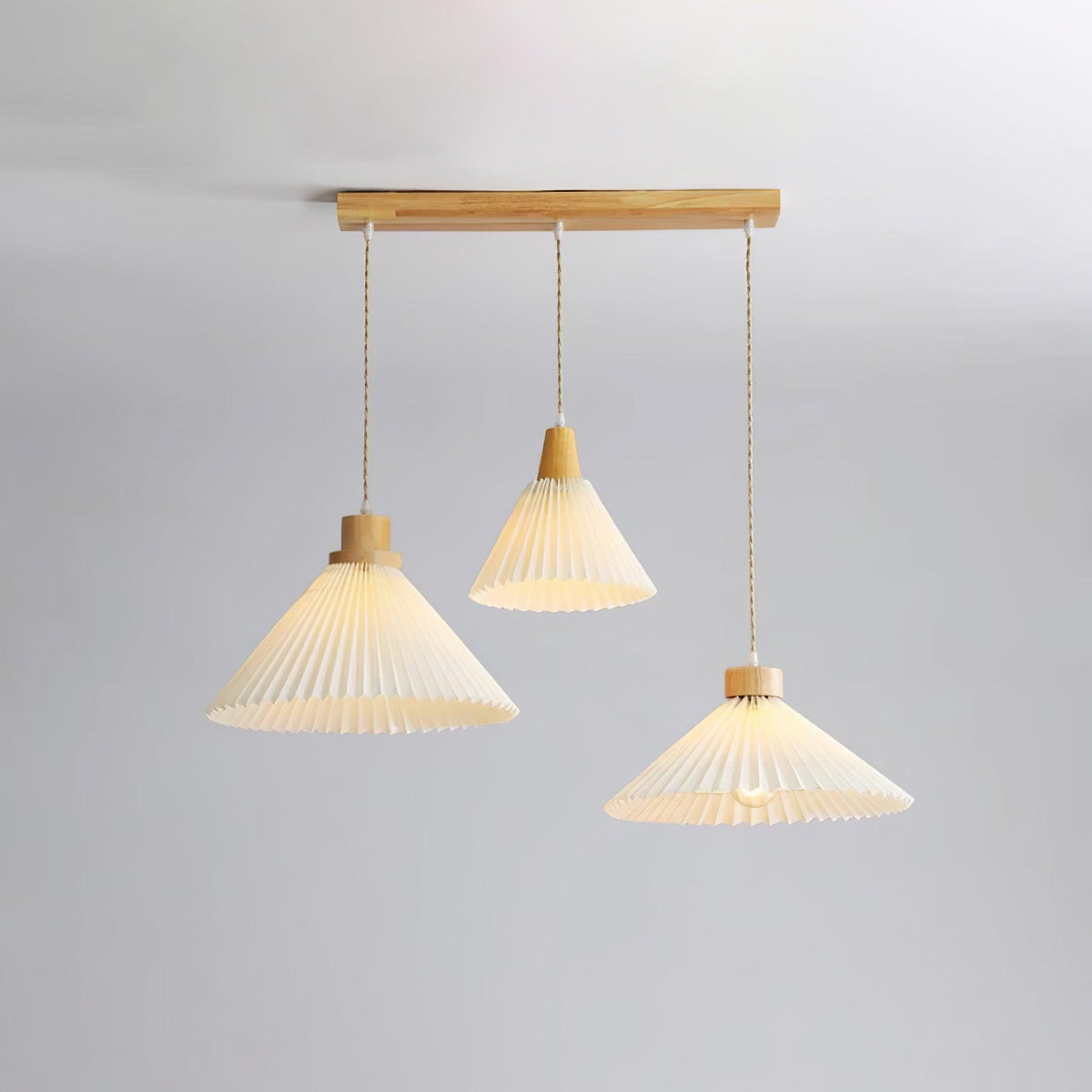 Suspension Lotus en bois et tissu – vue 34