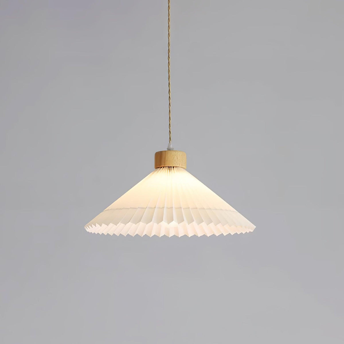 Suspension Lotus en bois et tissu – vue 36