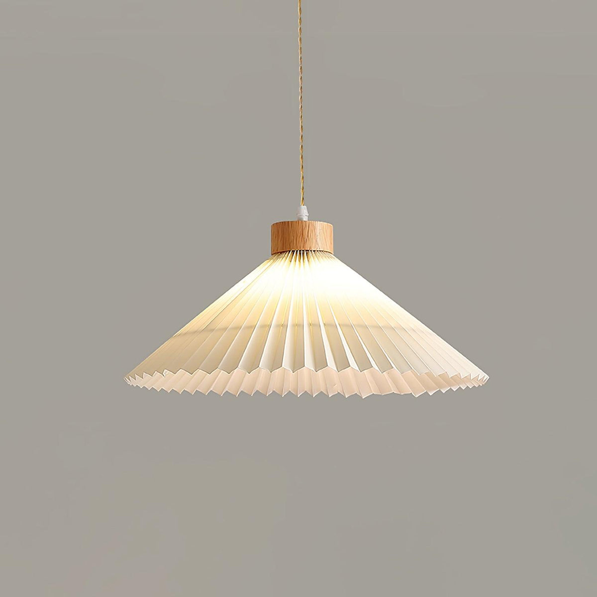 Suspension Lotus en bois et tissu – vue 15