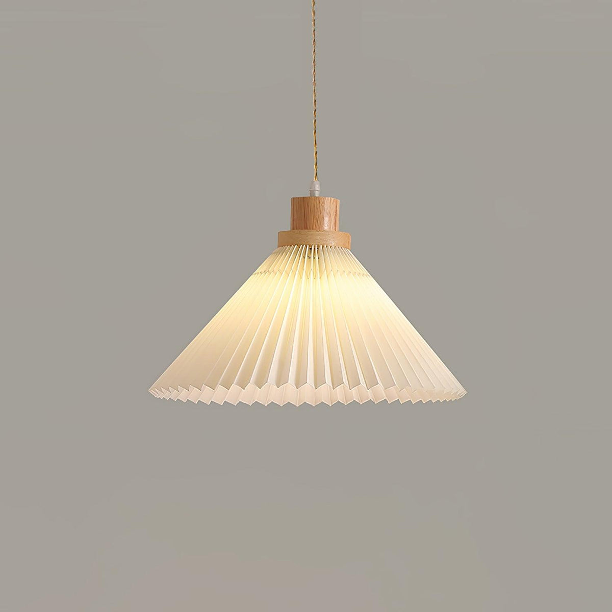 Suspension Lotus en bois et tissu – vue 19