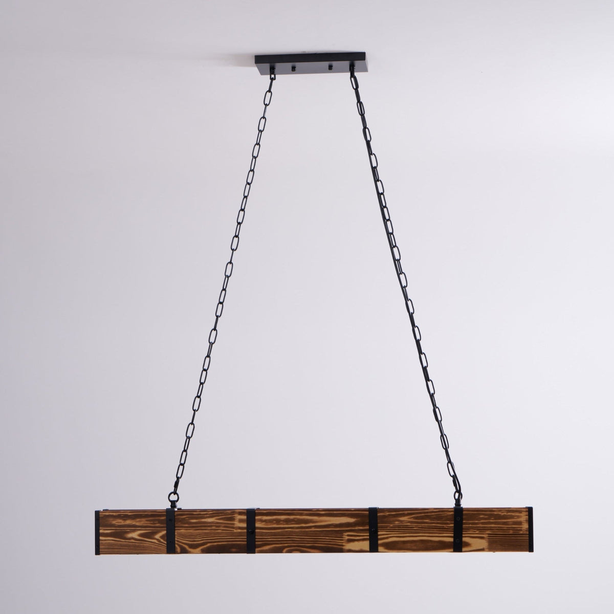 Lustre Lacanau en bois et fer – vue 12
