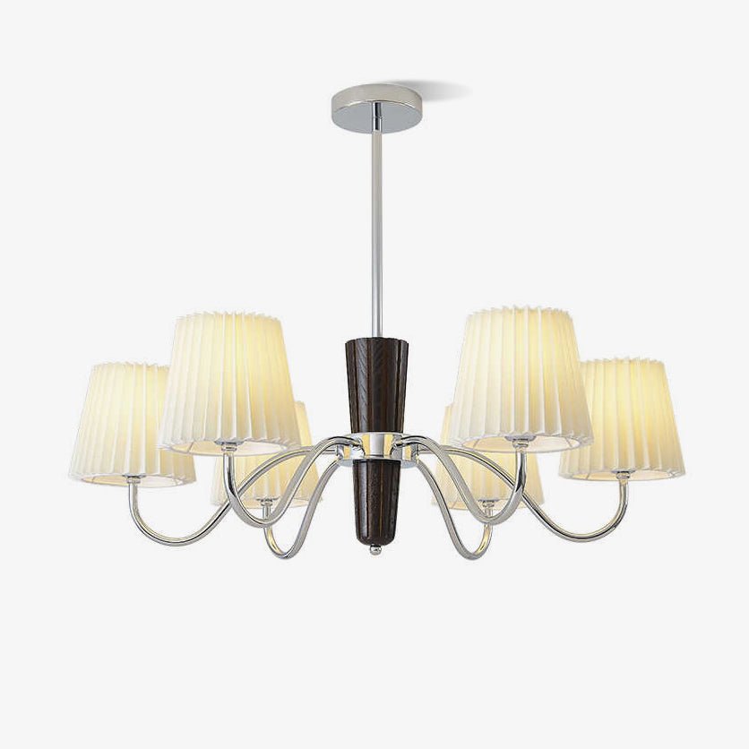 Lustre Capucine en tissu et chêne – vue 5
