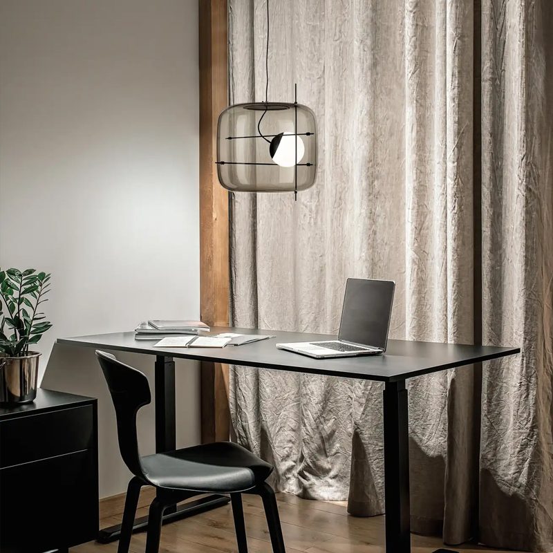 Suspension Frise en verre et métal – vue 10