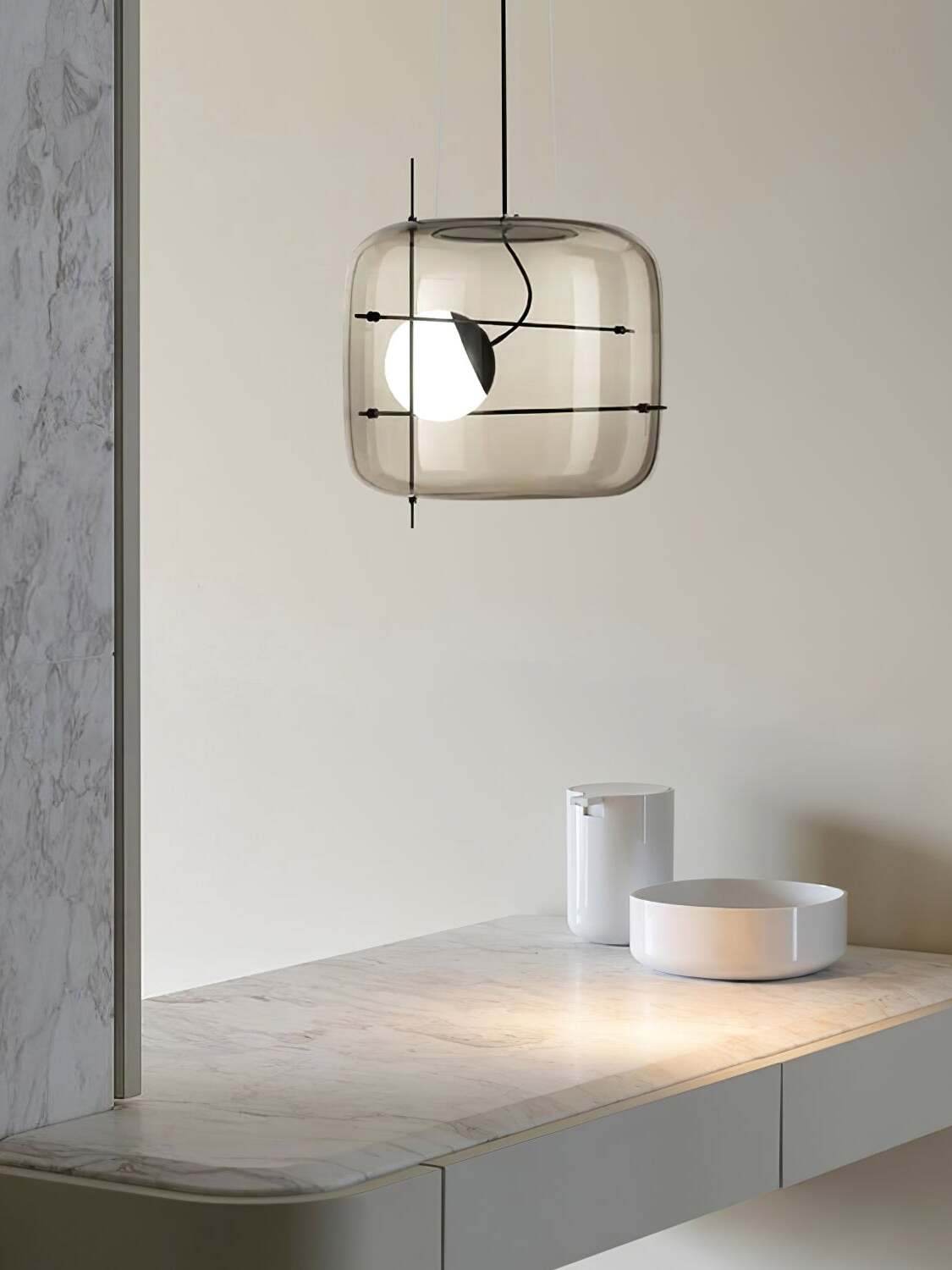 Suspension Frise en verre et métal – vue 36