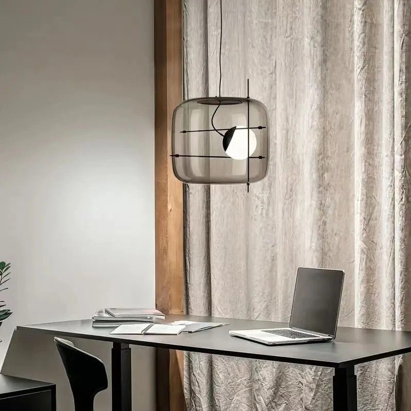 Suspension Frise en verre et métal – vue 40
