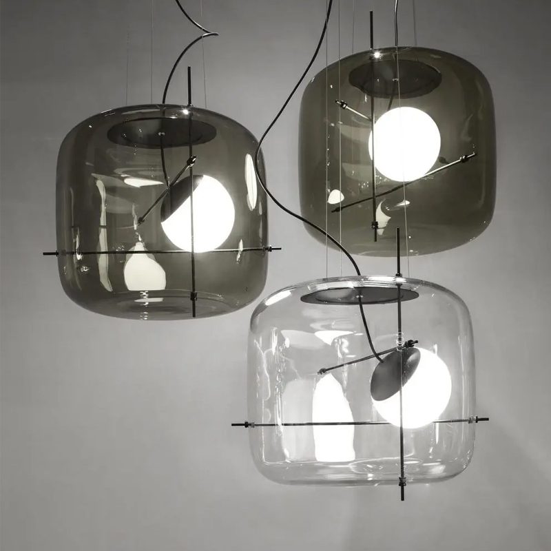 Suspension Frise en verre et métal – vue 38