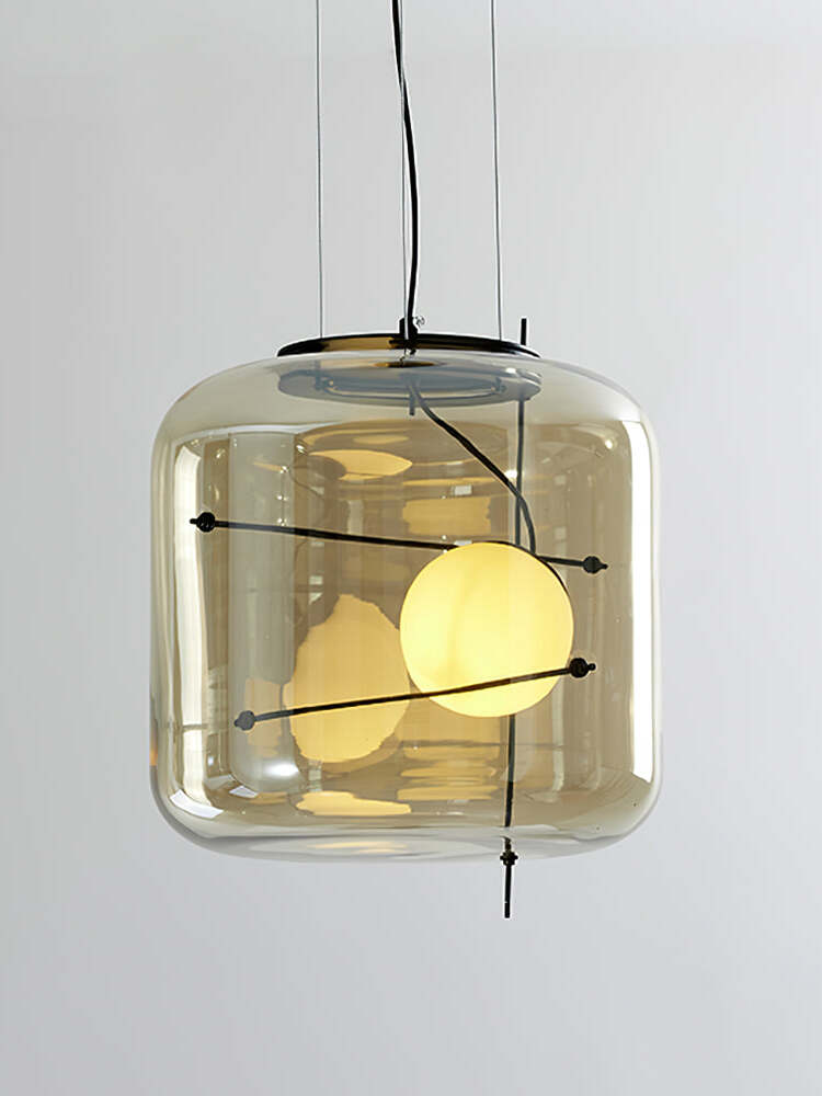 Suspension Frise en verre et métal – vue 30