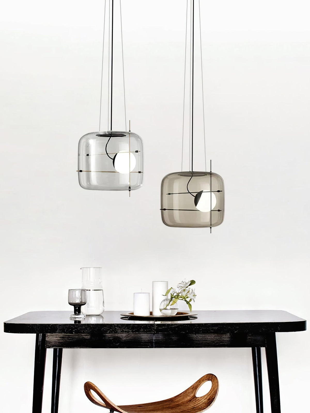 Suspension Frise en verre et métal – vue 25
