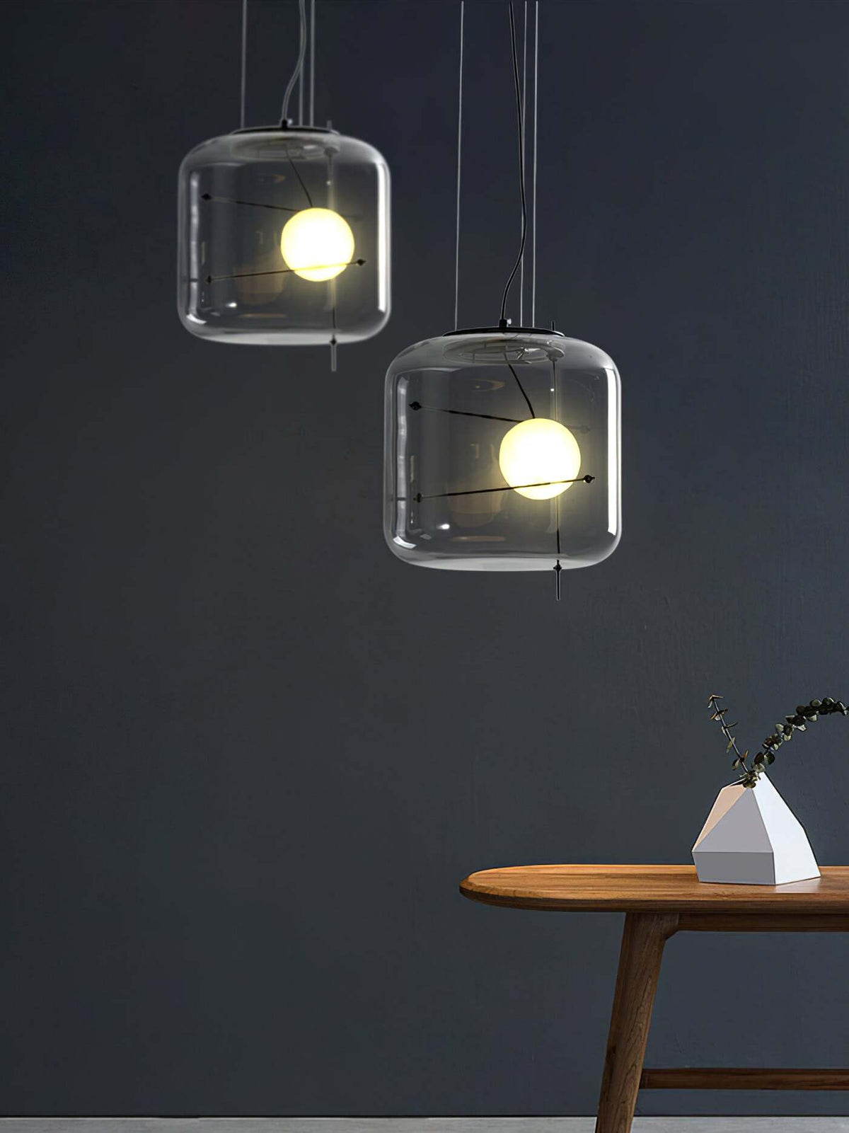 Suspension Frise en verre et métal – vue 26