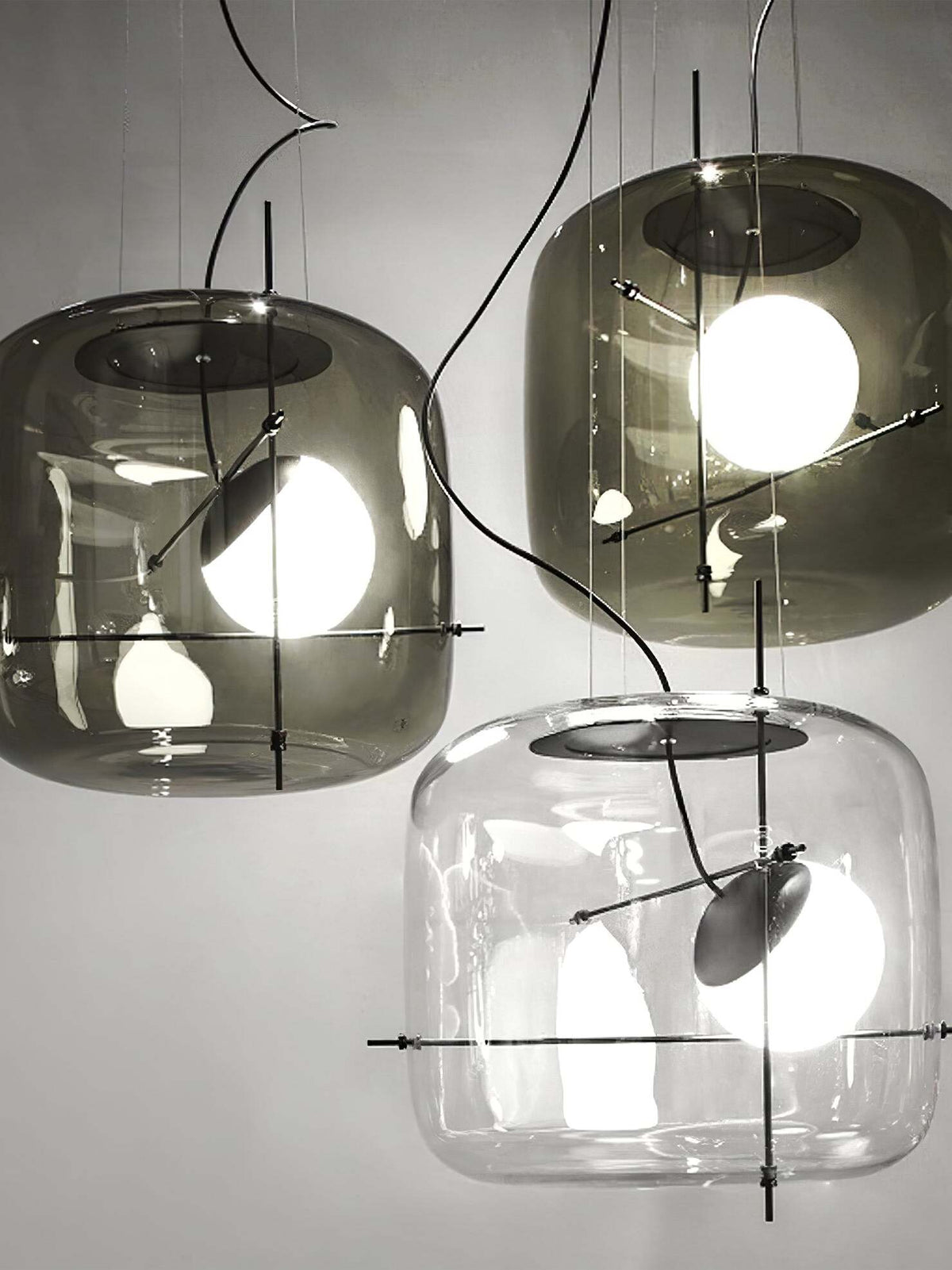 Suspension Frise en verre et métal – vue 41