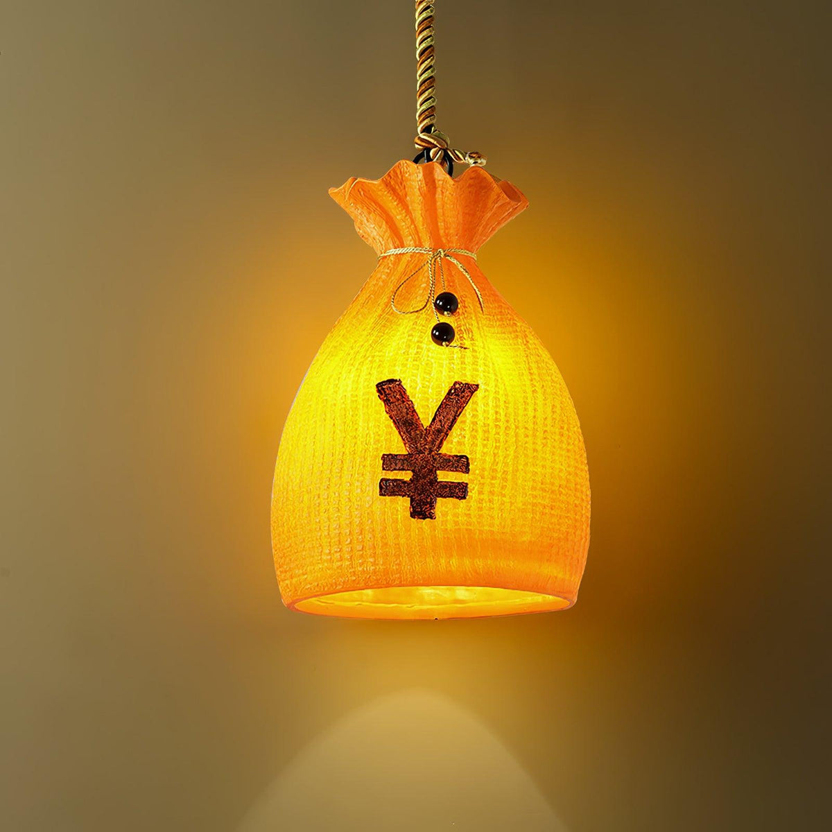 Suspension Tyrol en résine et jute – vue 5