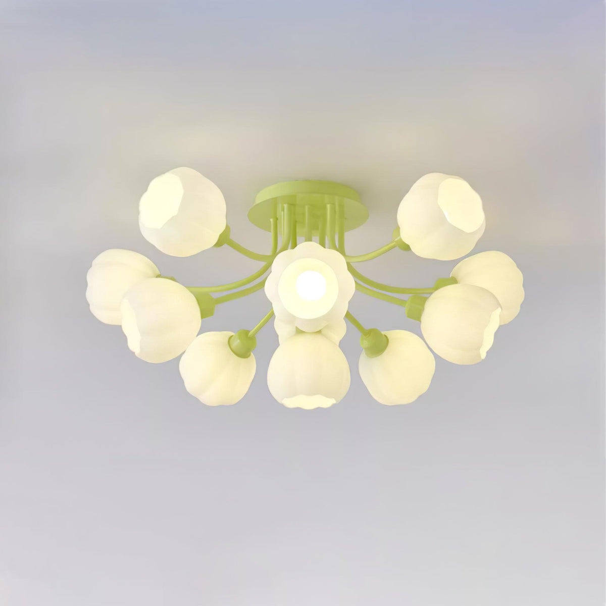 Plafonnier Agate en verre et métal – vue 2