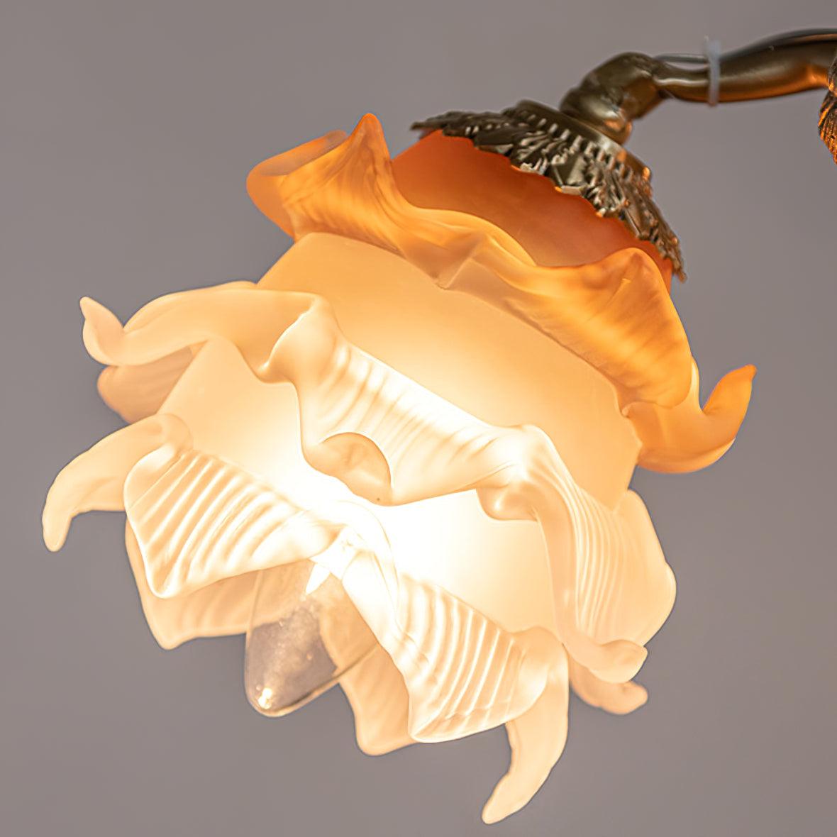 Lustre Dinard en laiton et verre – vue 11