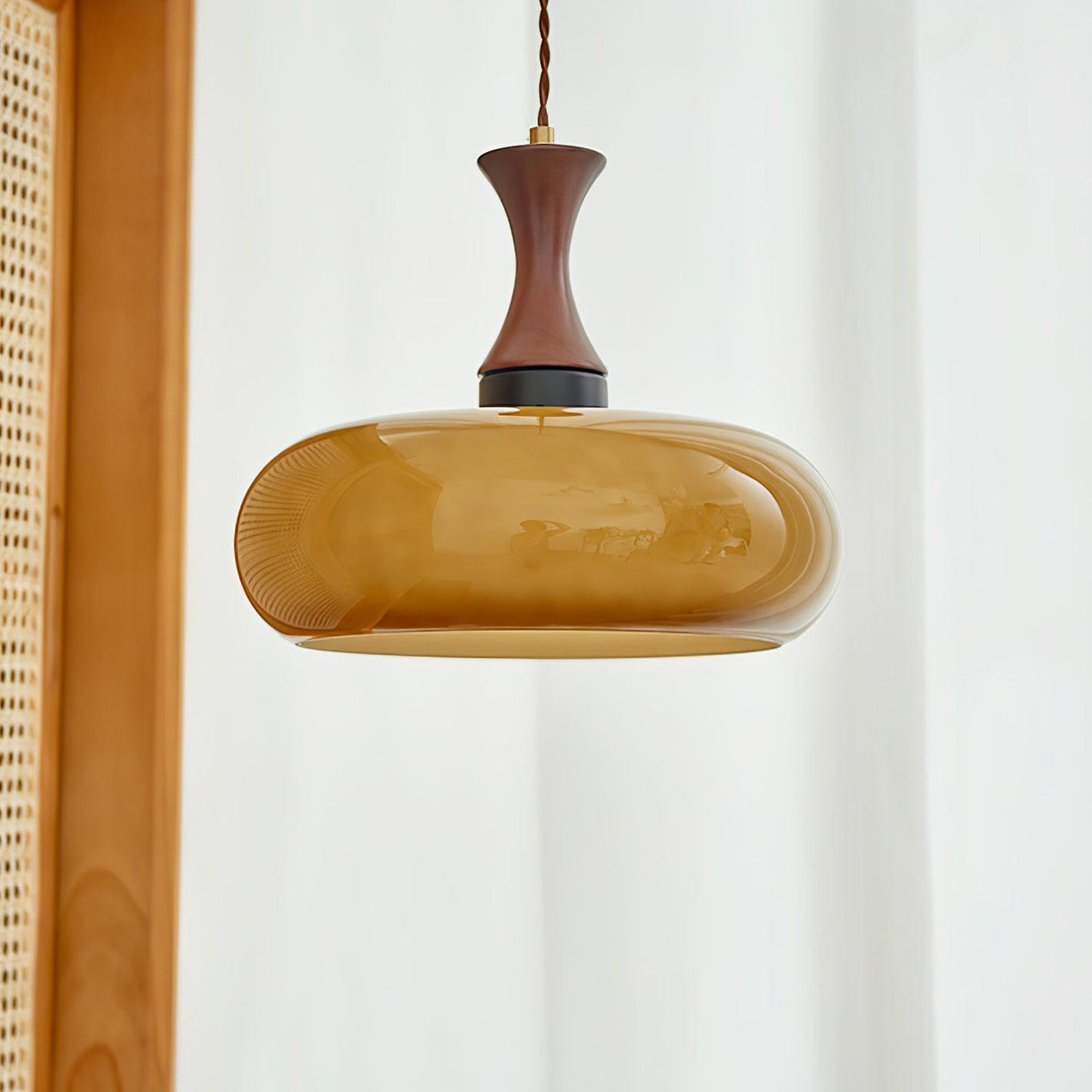 Suspension Camomille en bois et verre – vue 16