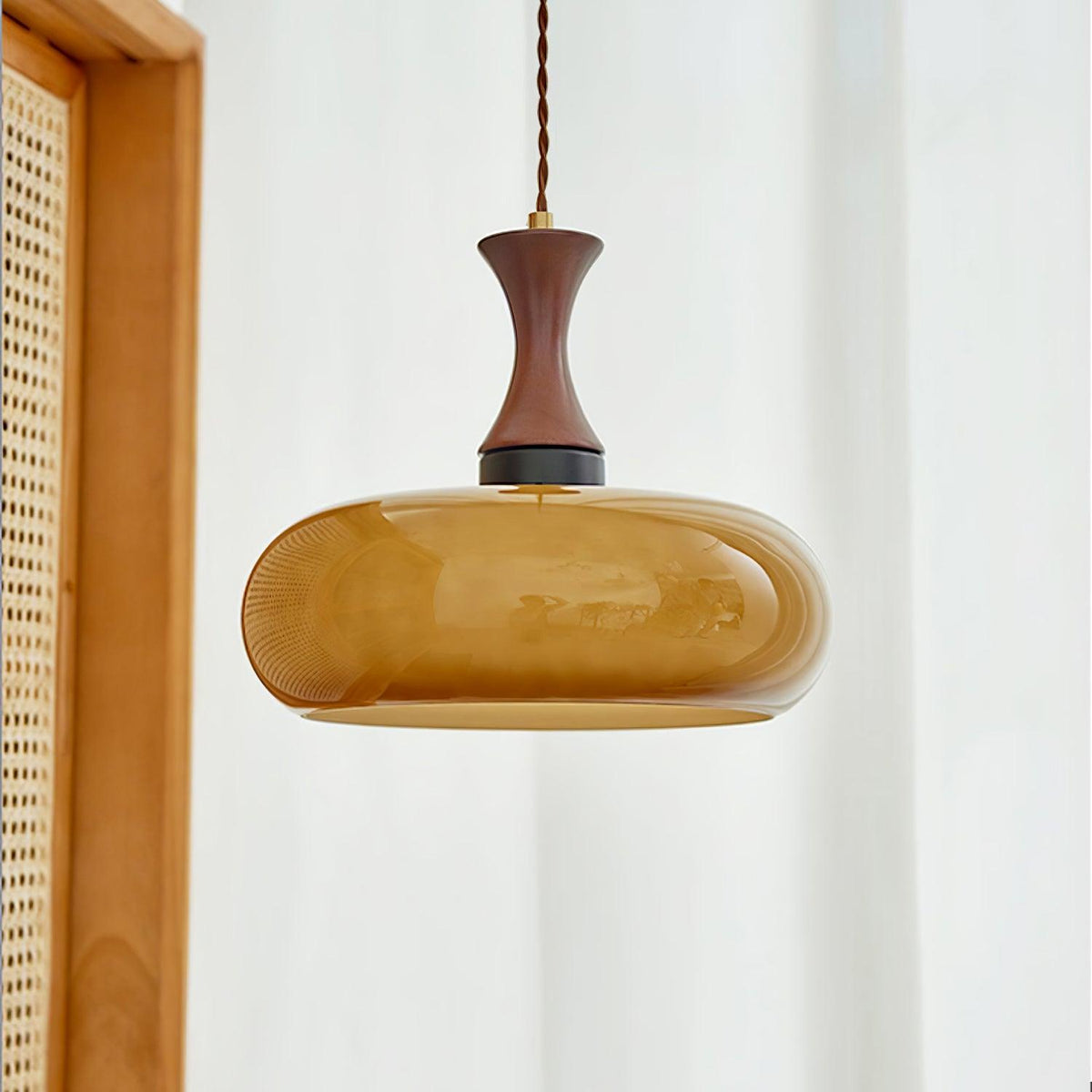 Suspension Camomille en bois et verre – vue 20