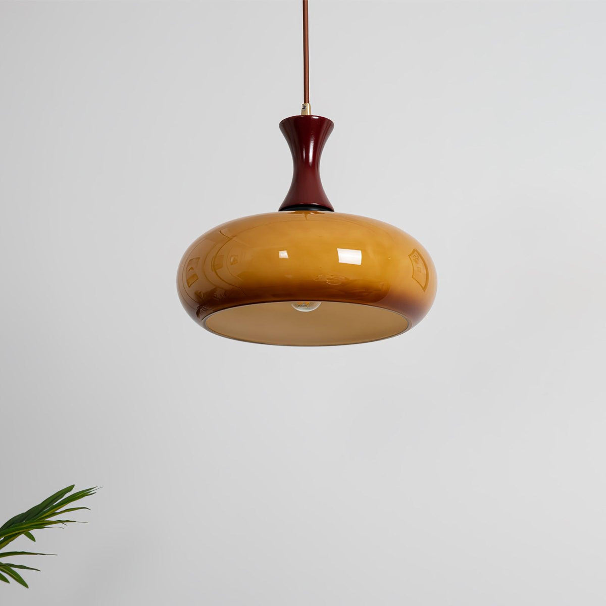 Suspension Camomille en bois et verre – vue 2