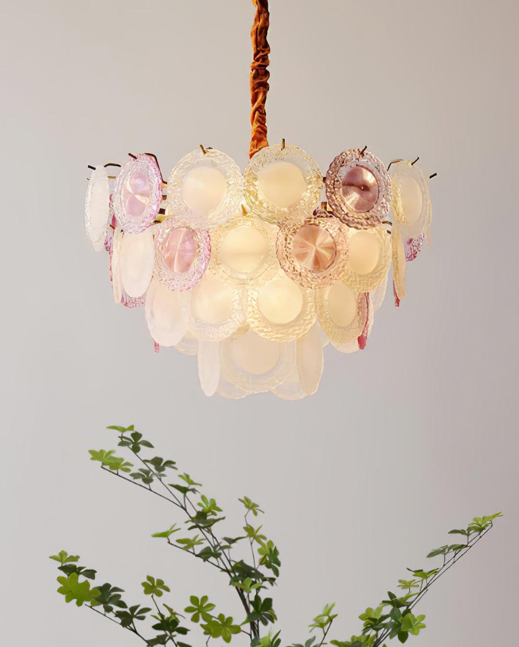 Lustre Framboise en verre et métal – vue 41