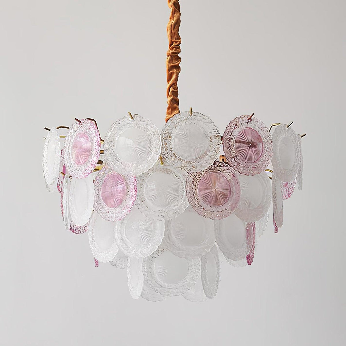 Lustre Framboise en verre et métal – vue 34