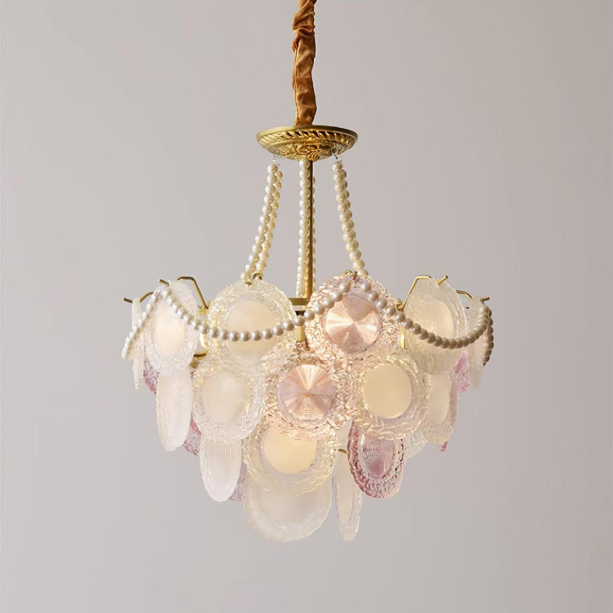 Lustre Framboise en verre et métal – vue 13
