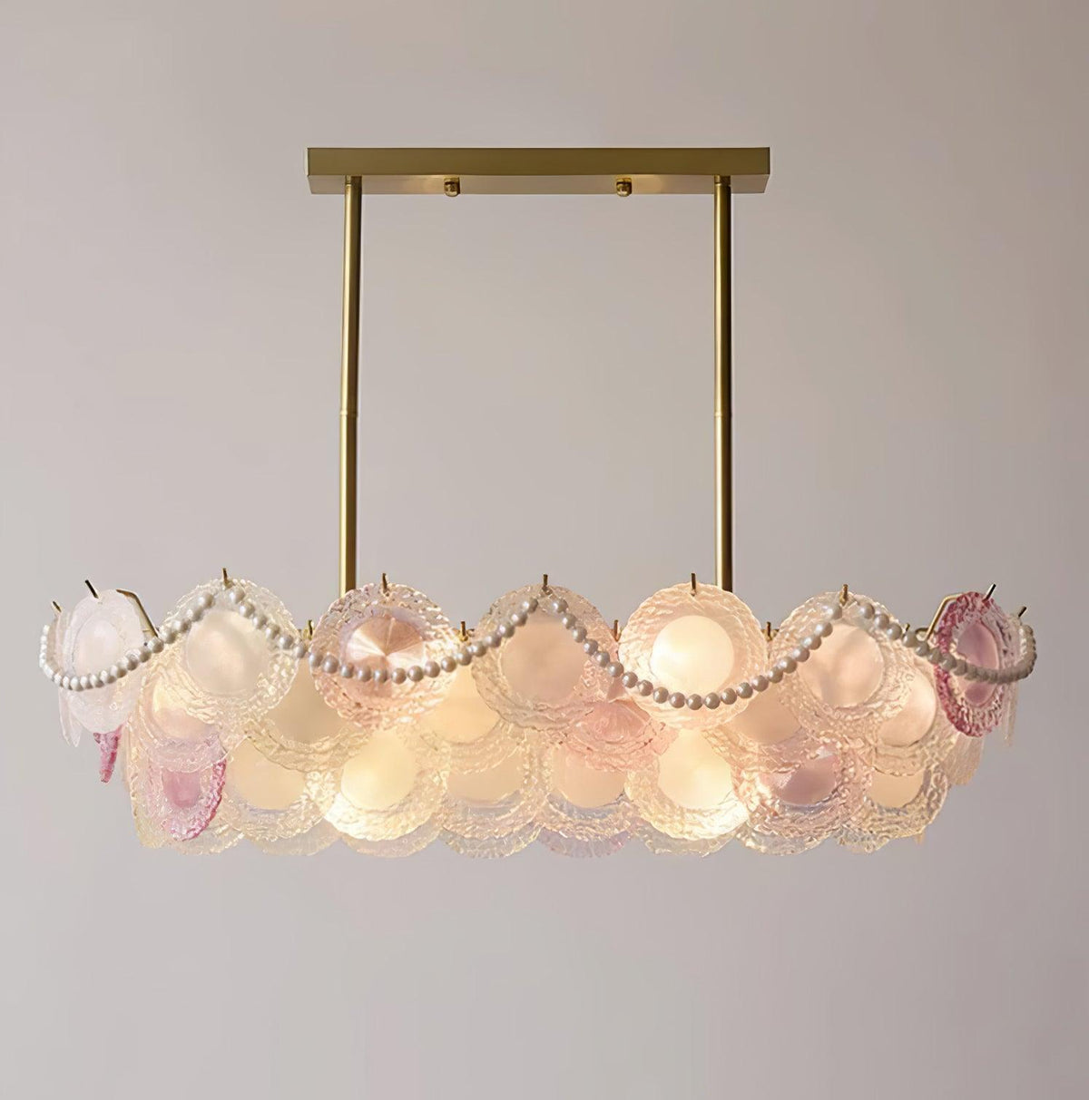 Lustre Framboise en verre et métal – vue 17