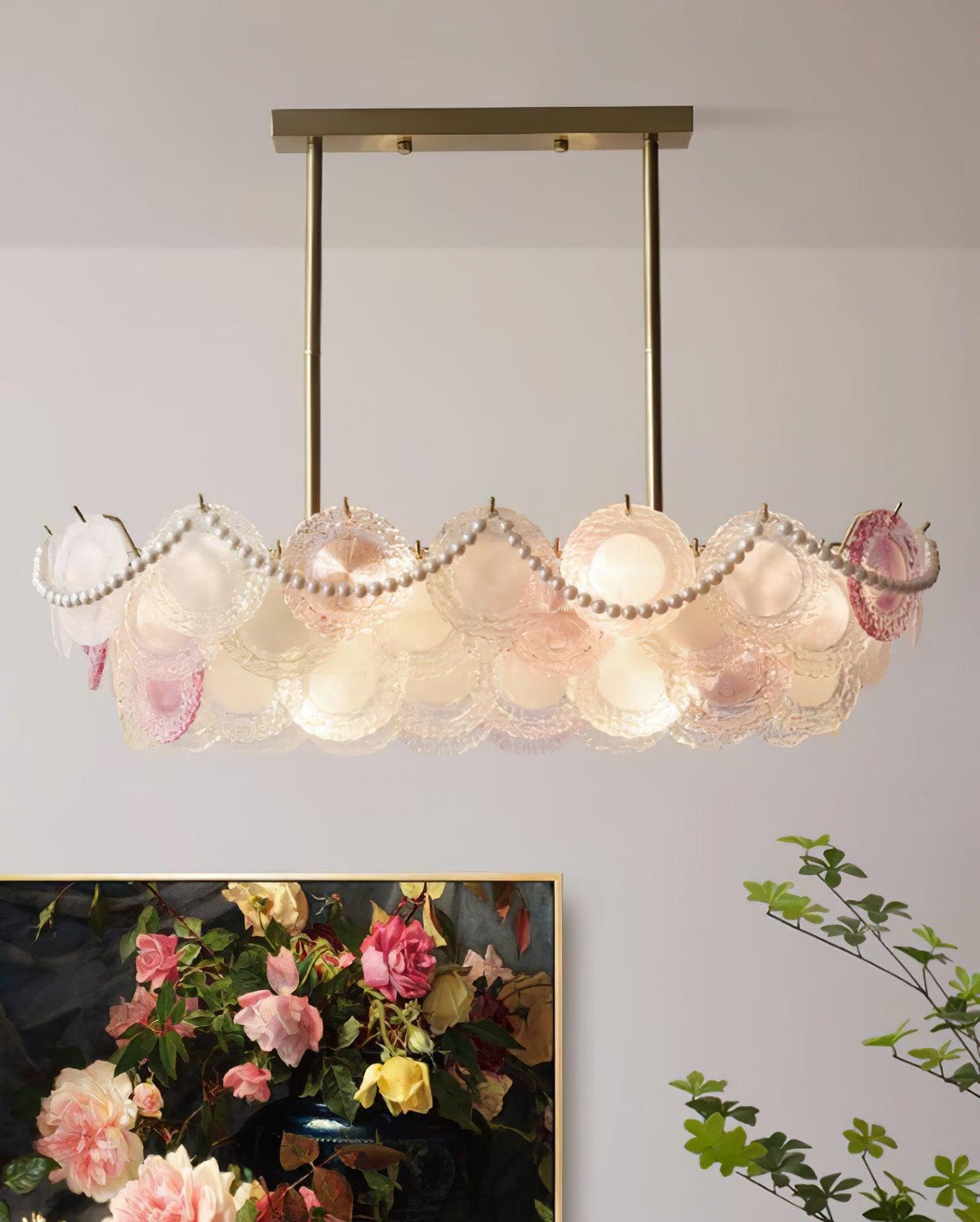 Lustre Framboise en verre et métal – vue 18