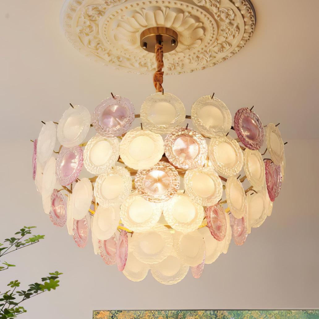 Lustre Framboise en verre et métal – vue 4