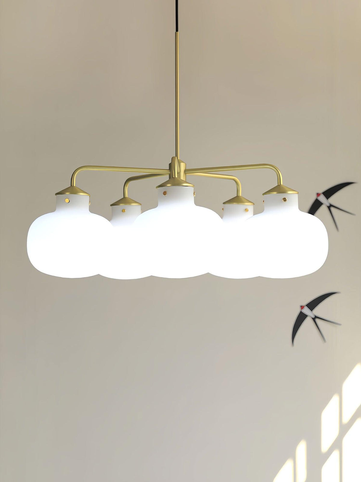Suspension Adagio en verre et métal – vue 2