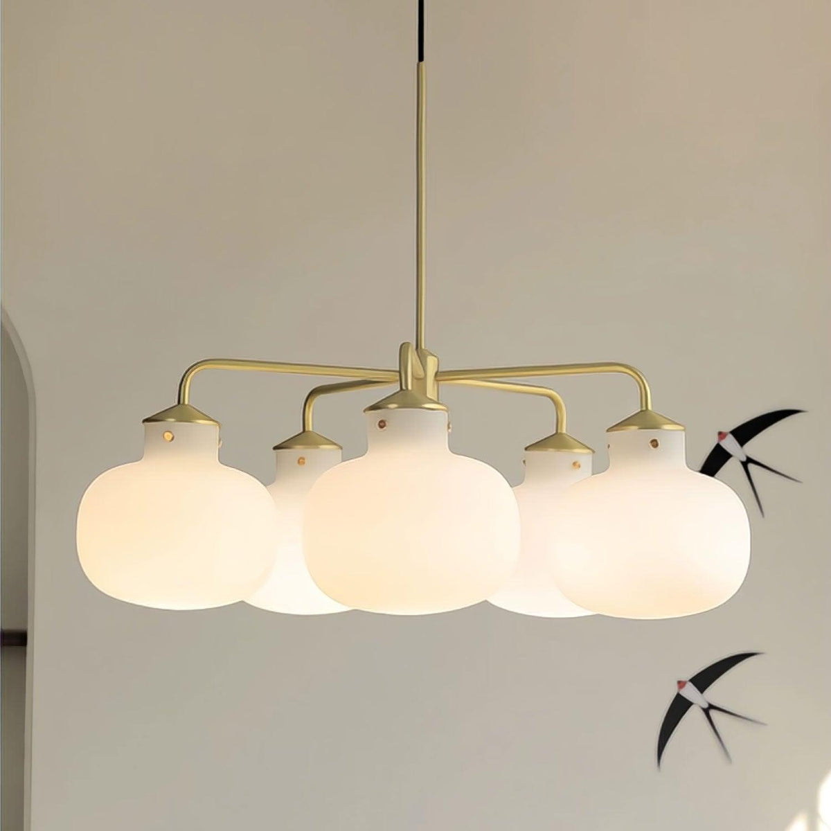 Suspension Adagio en verre et métal – vue 4