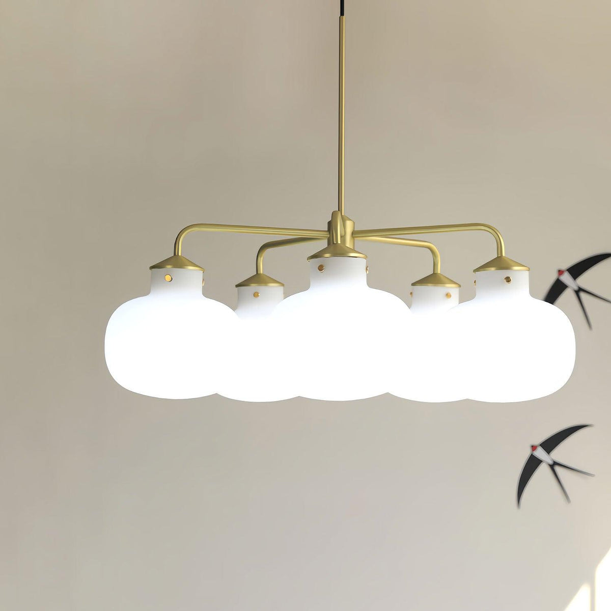 Suspension Adagio en verre et métal – vue 6
