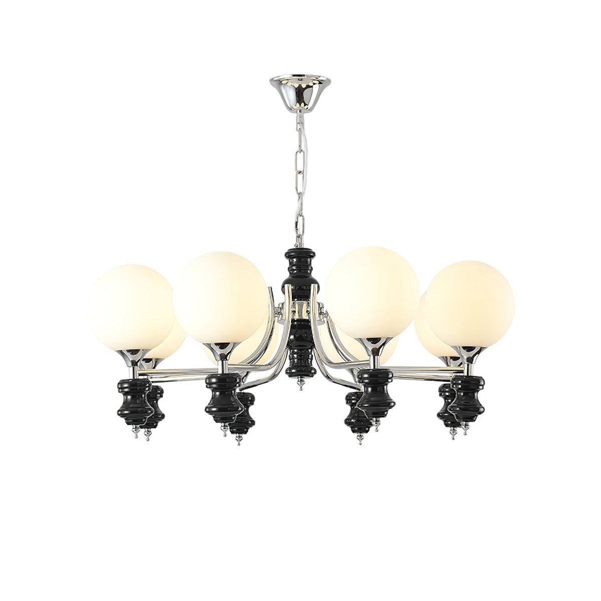 Lustre Navette en verre et métal – vue 17