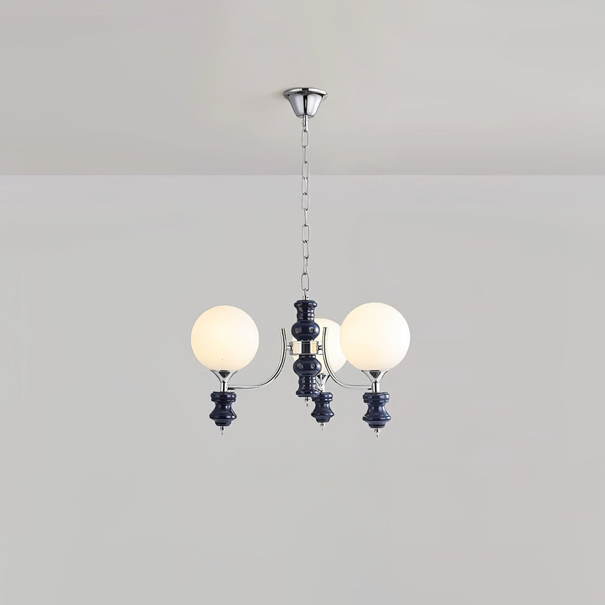 Lustre Navette en verre et métal – vue 24