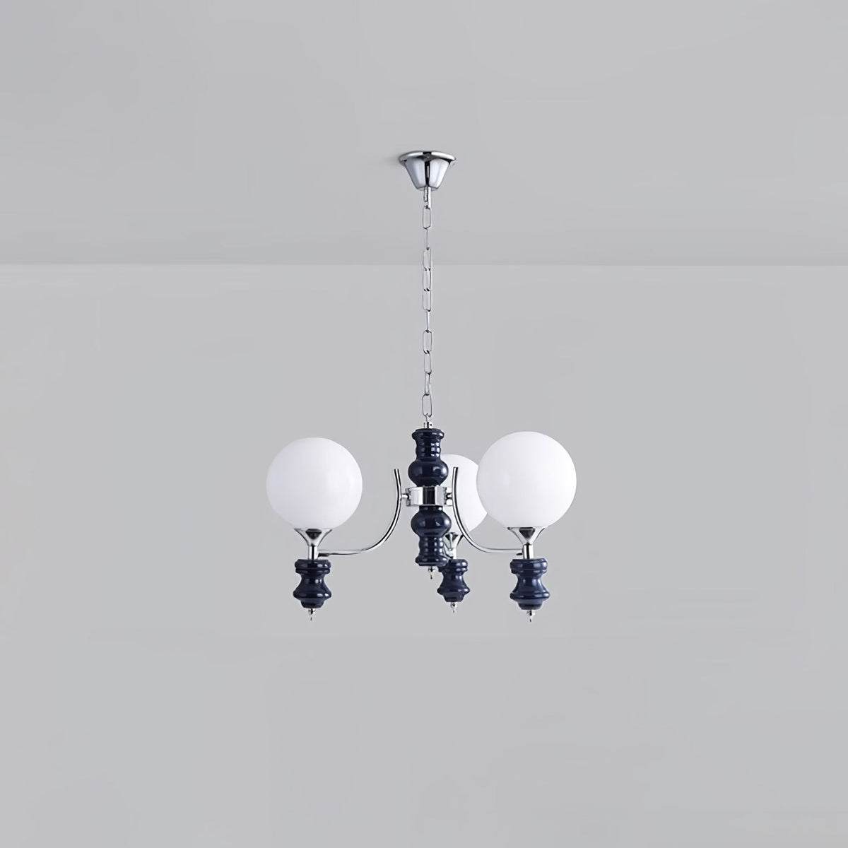 Lustre Navette en verre et métal – vue 21