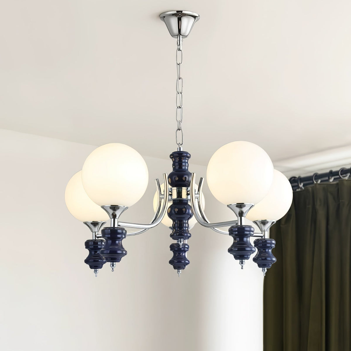 Lustre Navette en verre et métal – vue 39