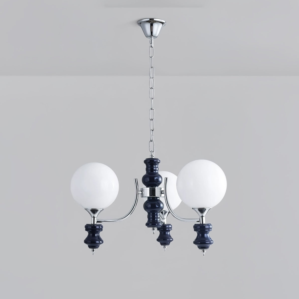 Lustre Navette en verre et métal – vue 41