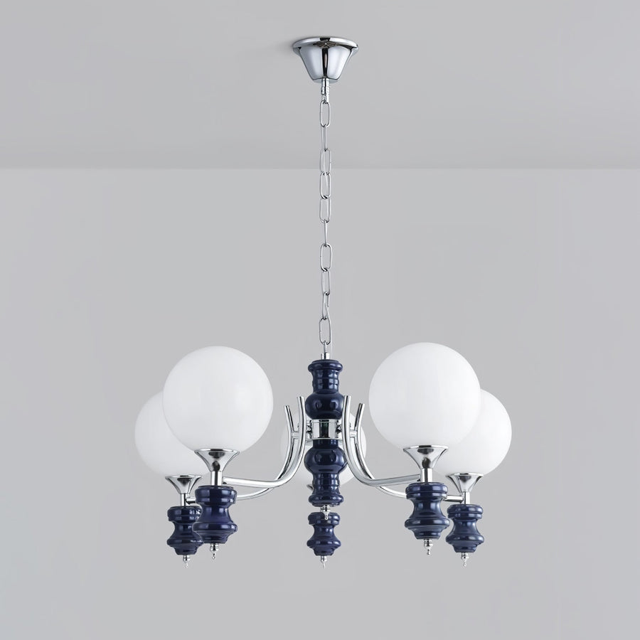 Lustre Navette en verre et métal – vue 3