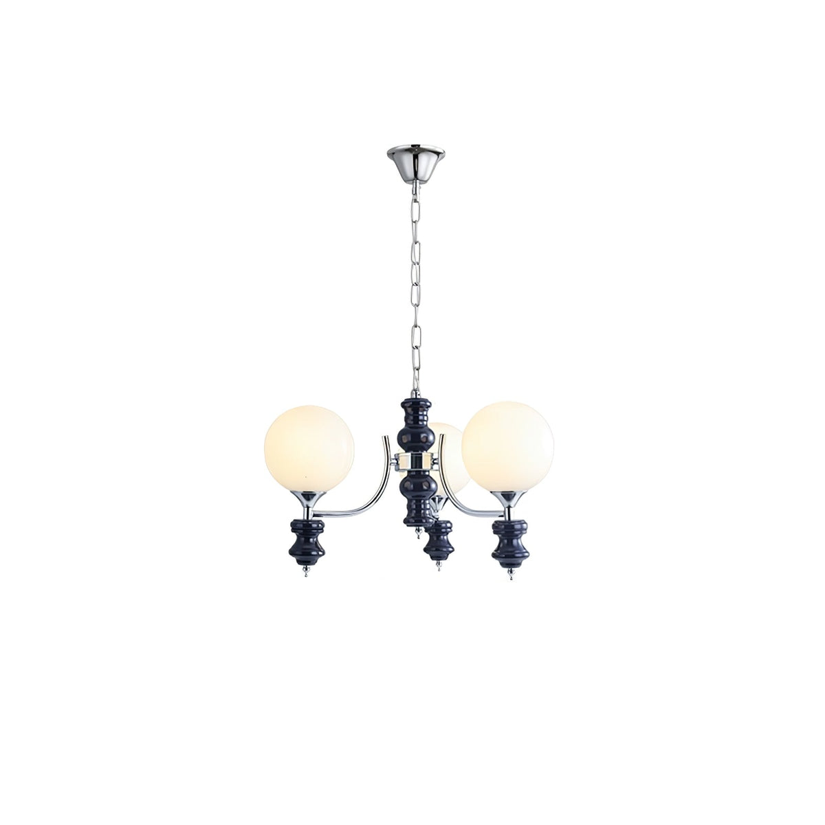 Lustre Navette en verre et métal – vue 27