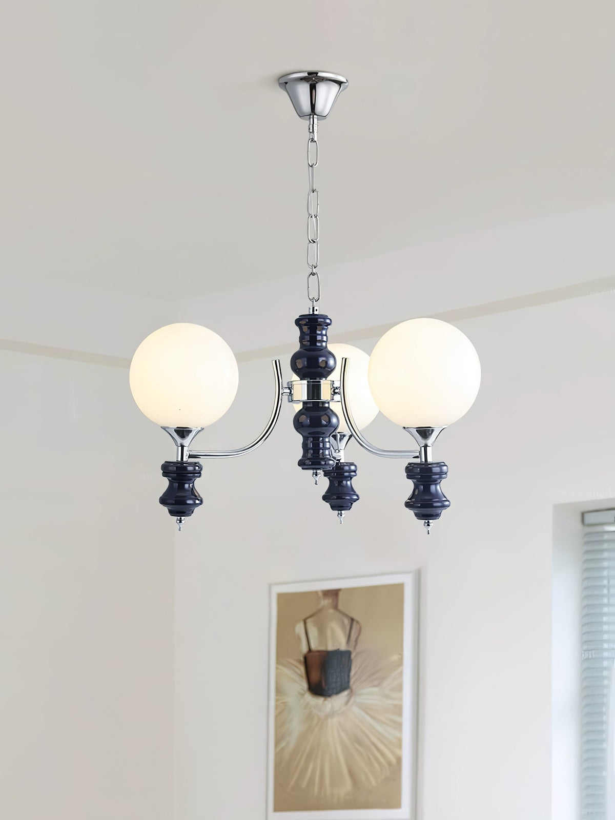 Lustre Navette en verre et métal – vue 33