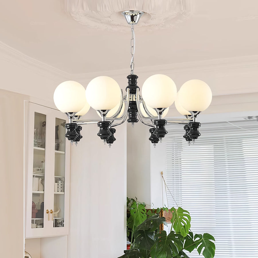 Lustre Navette en verre et métal – vue 4