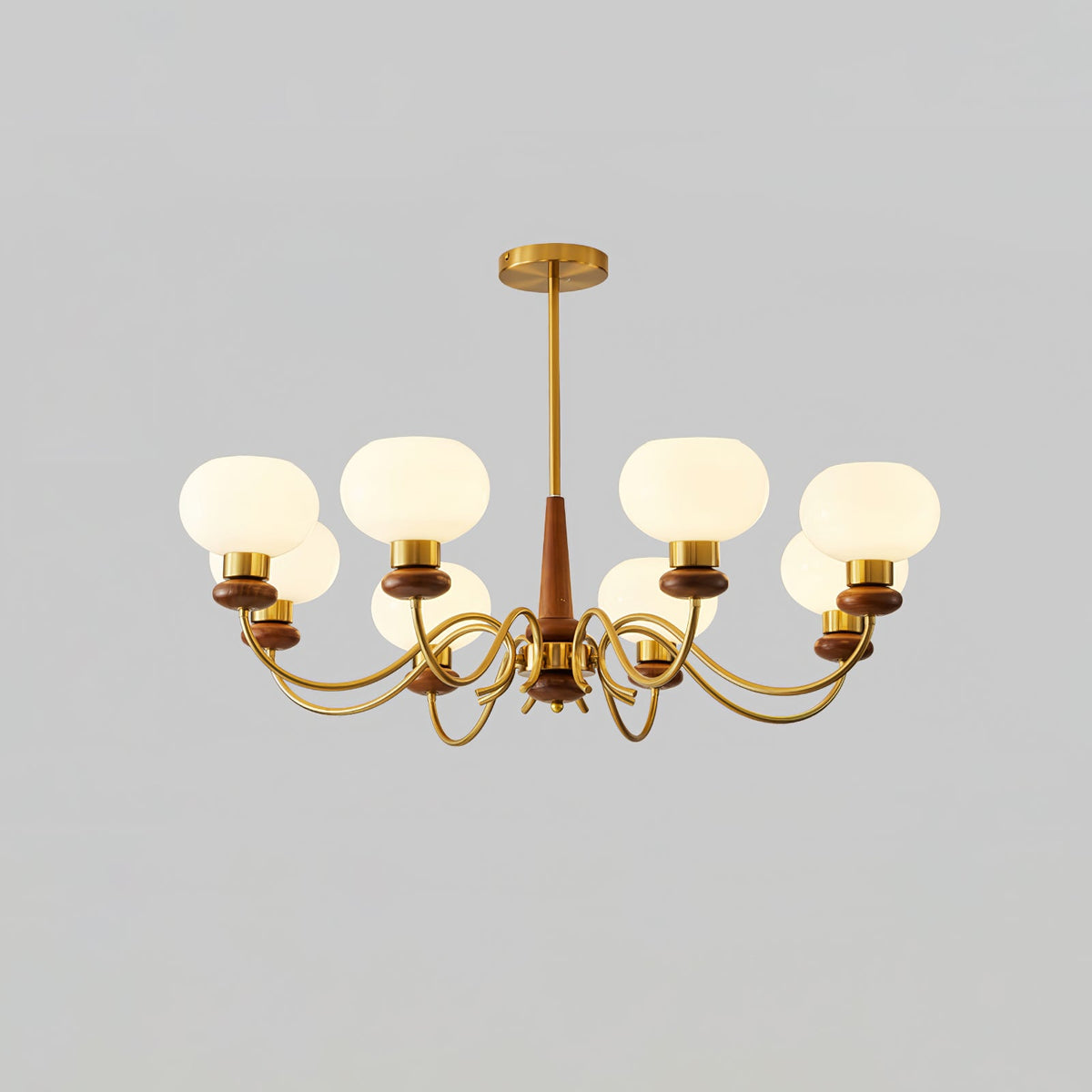 Lustre Idylle en bois et laiton – vue 13