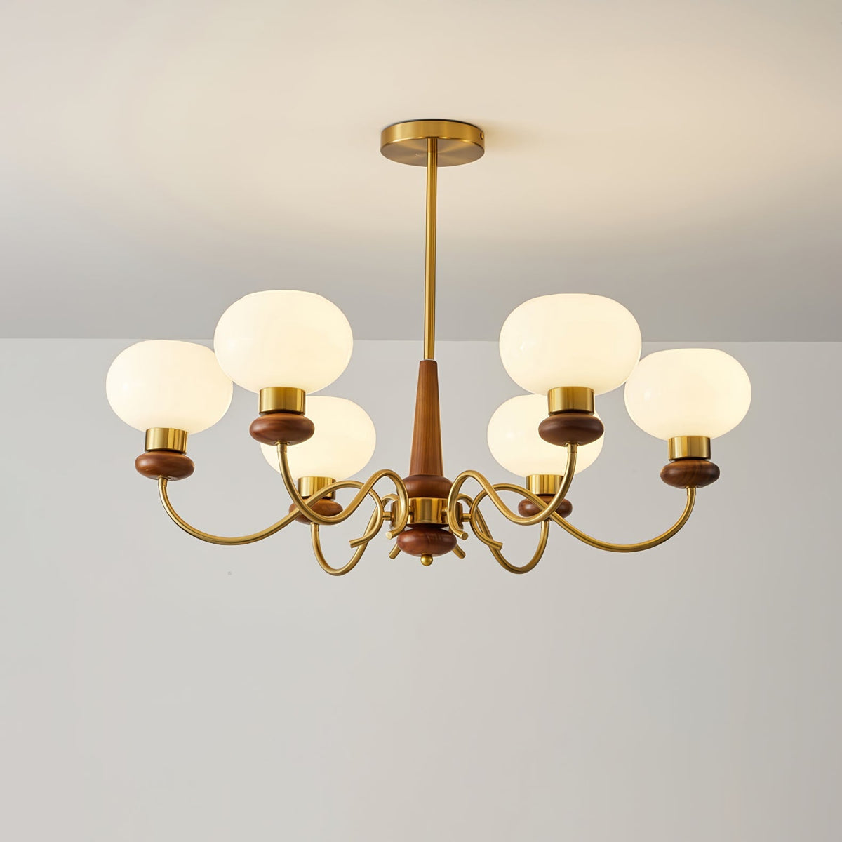Lustre Idylle en bois et laiton – vue 21