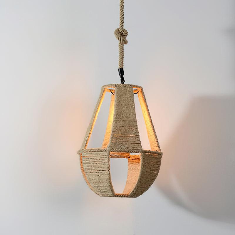 Suspension Quadrille en jute et fer – vue 29