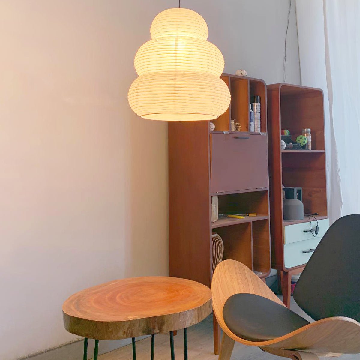 Suspension Véronique en papier et fer – vue 5
