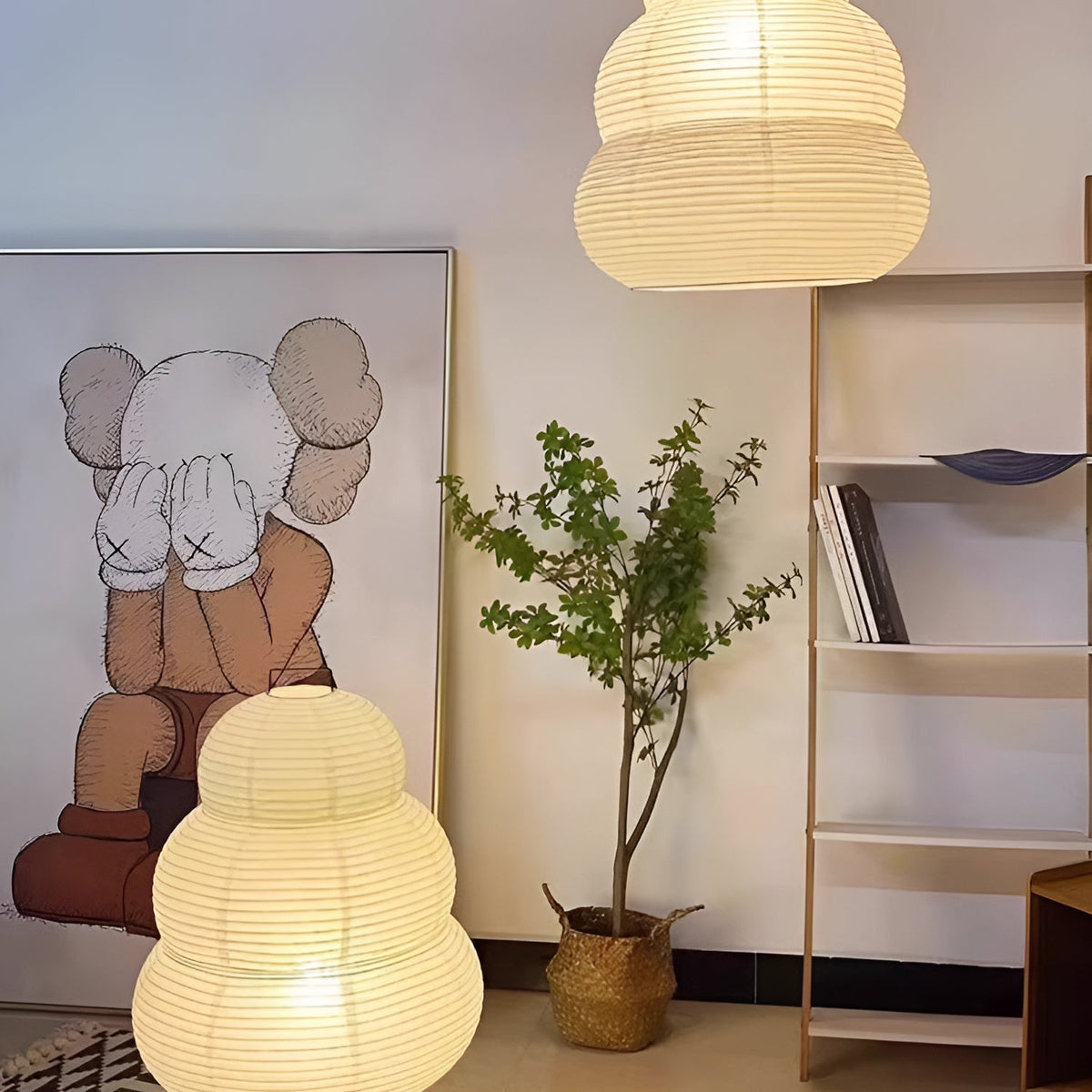 Suspension Véronique en papier et fer – vue 6
