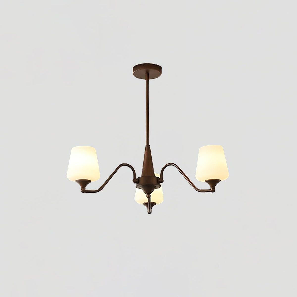 Lustre Rosace en verre et métal – vue 18