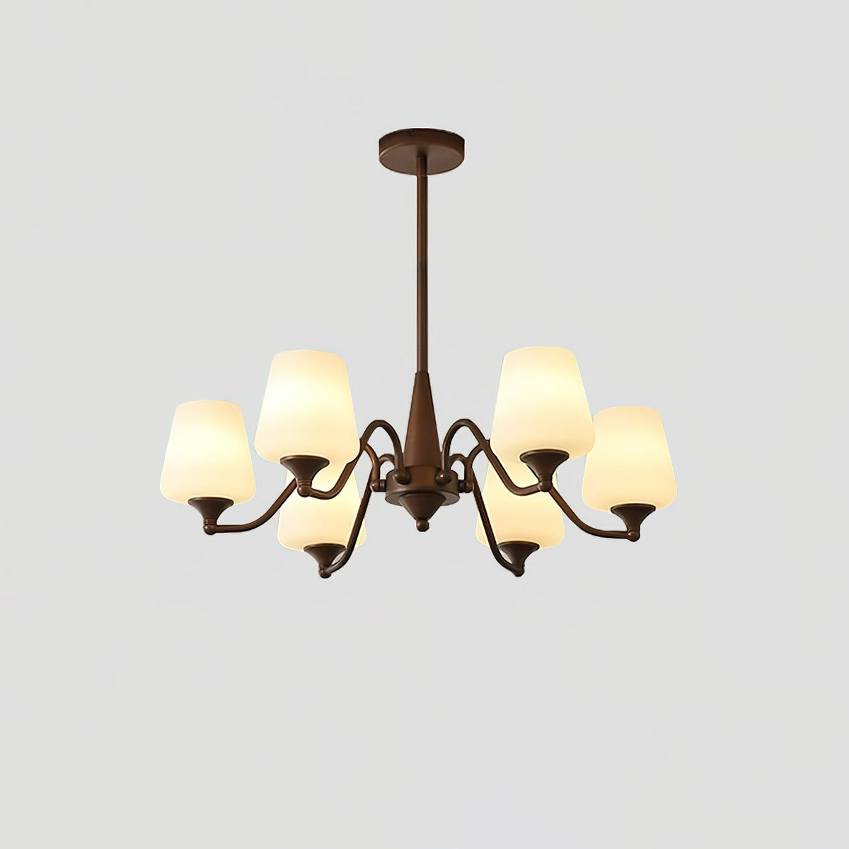 Lustre Rosace en verre et métal – vue 19