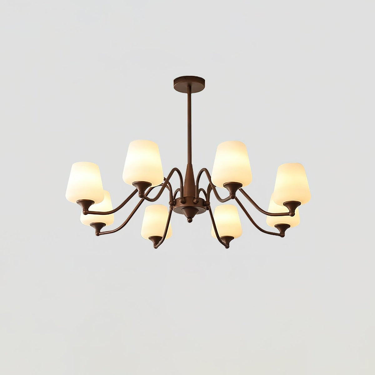 Lustre Rosace en verre et métal – vue 20